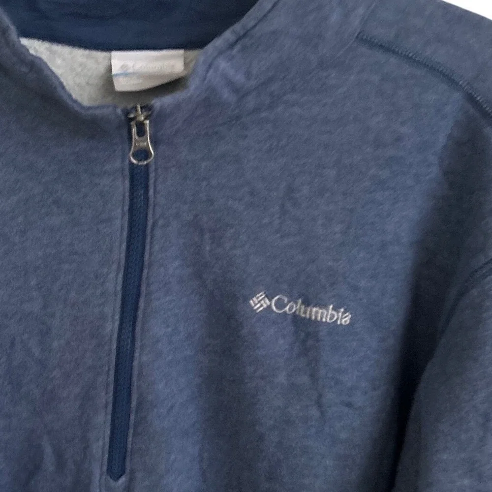 2 pcs. Columbia Mens‎ XXL Blue & Brown 1/4 Zip Fleece Pullover Sweatshirts
